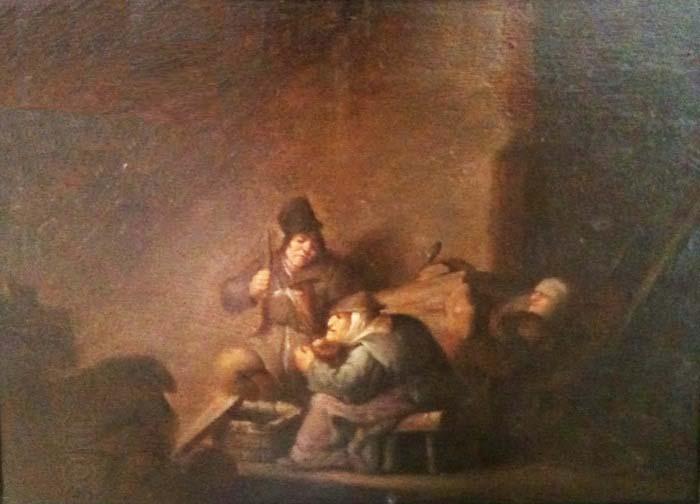 Adriaen van ostade Peasant family indoors oil painting picture